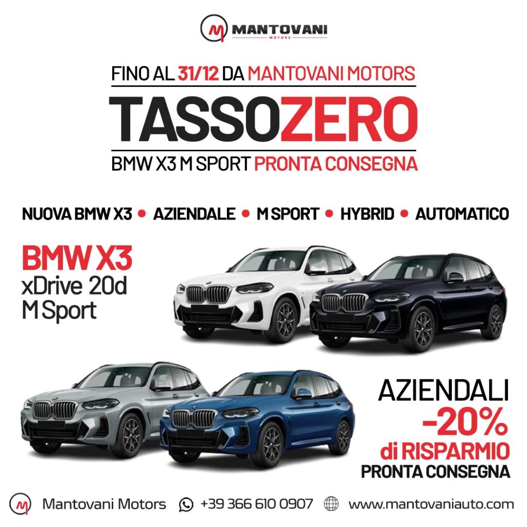 BMW X3 M SPORT: Prestazioni Eccezionali e Offerta Esclusiva da Mantovani Motors